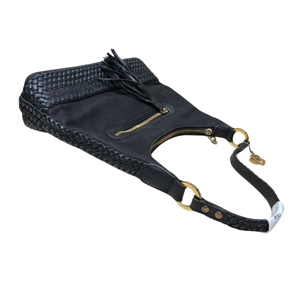 Che Che New York Black Fabric And Leather Hobo Bag