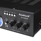 SUNBUCK AV-505AT 110-220V Bluetooth Home Power Amplifier Audio Stereo AMP Mixer USB FM