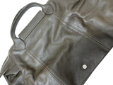 Longchamp Pliage Leather Handbag Brown Medium