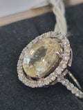 Natural Yellow Sapphire Diamond Ring