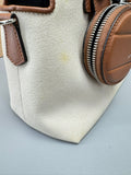 Fendi By The Way Canvas Shoulder Bag Ivory