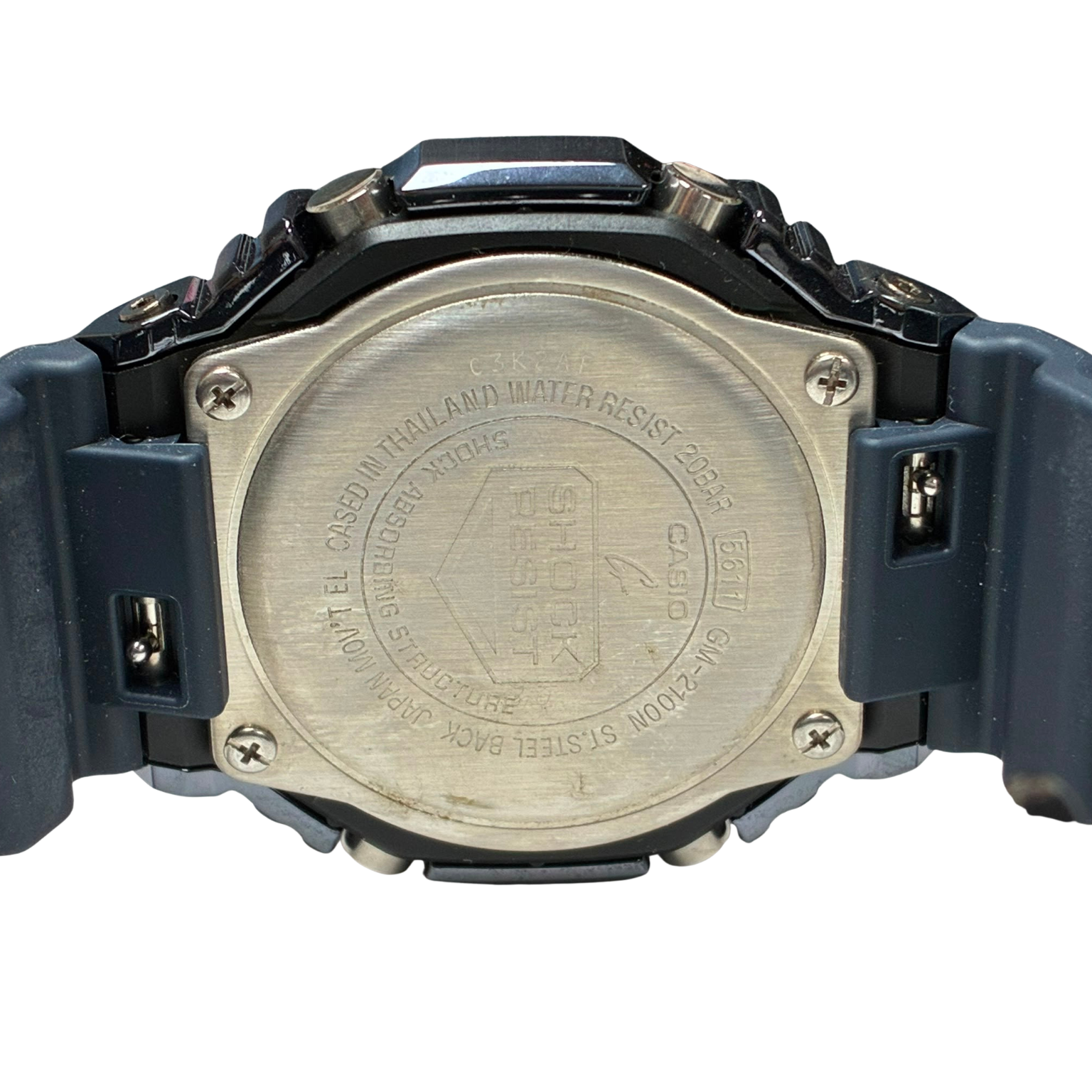 Casio GShock GM2100N2A Watch Blue Dial Navy Blue Resin Strap