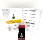 18KYG Natural Peridot & Diamond Pendant