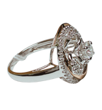 750WG 2 Tone Diamond Ladys Ring 5.0GM
