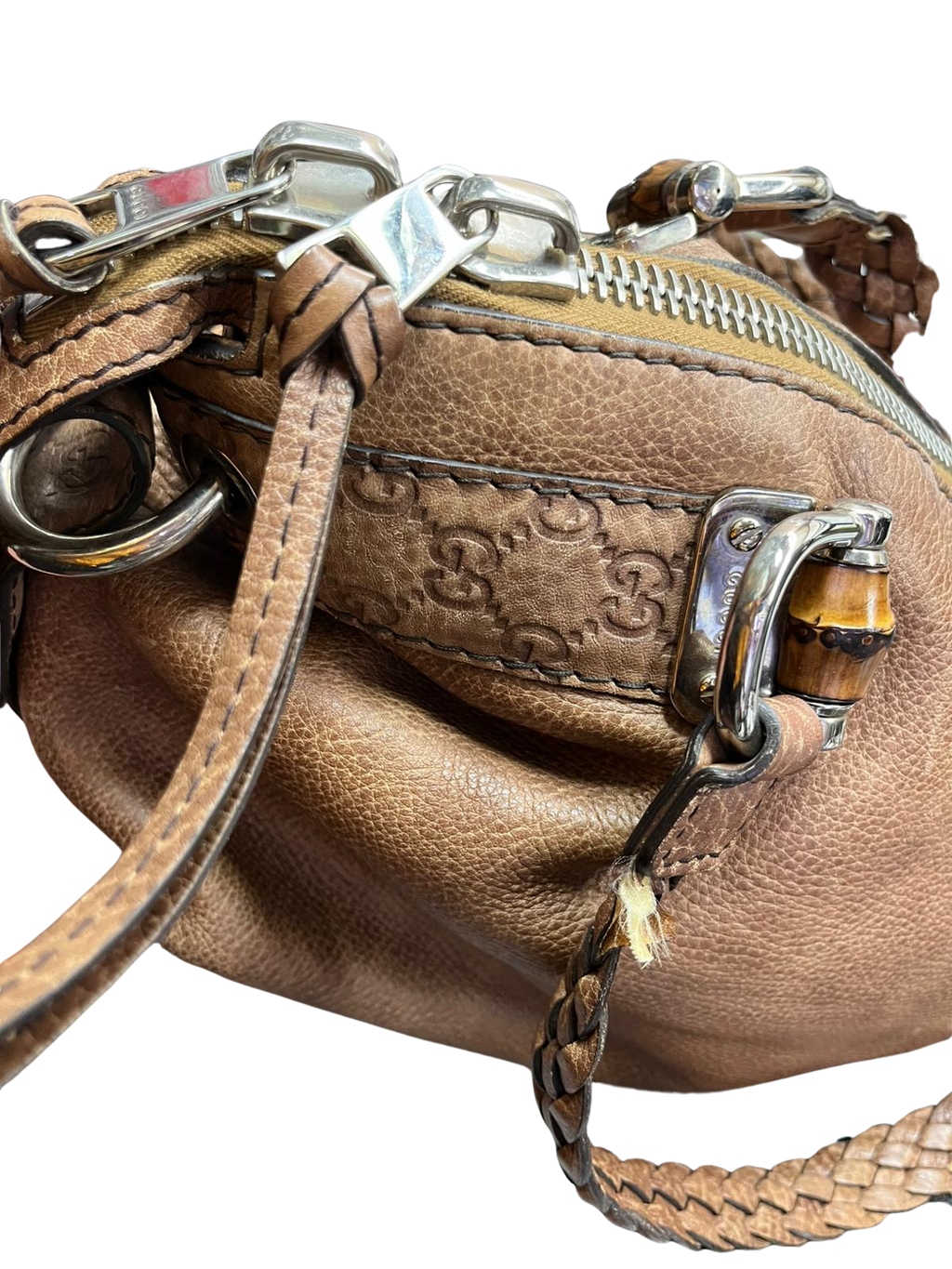 Gucci Bamboo Bar Shoulder Bag brown