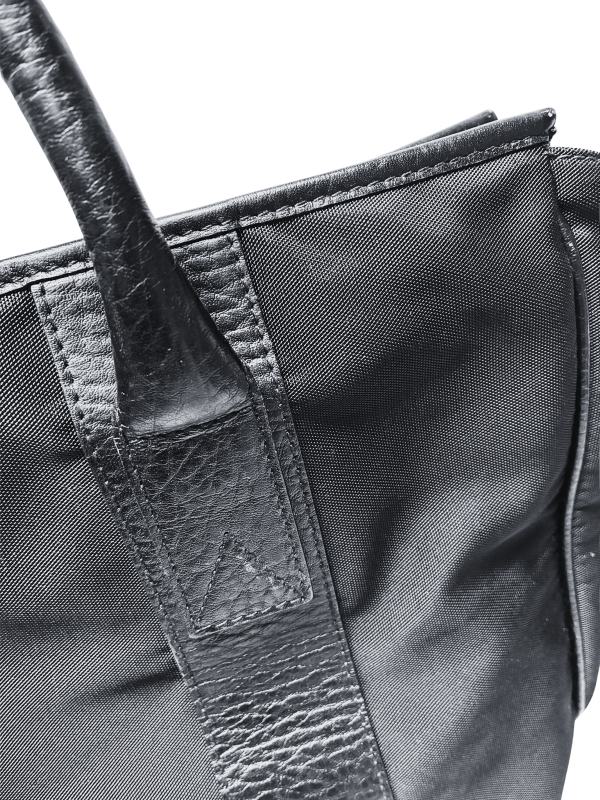 Salvatore Ferragamo Black Nylon And Leather Trim Business Briefcase Tote Bag