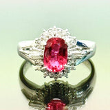 PT900 Ruby With Diamond Ring