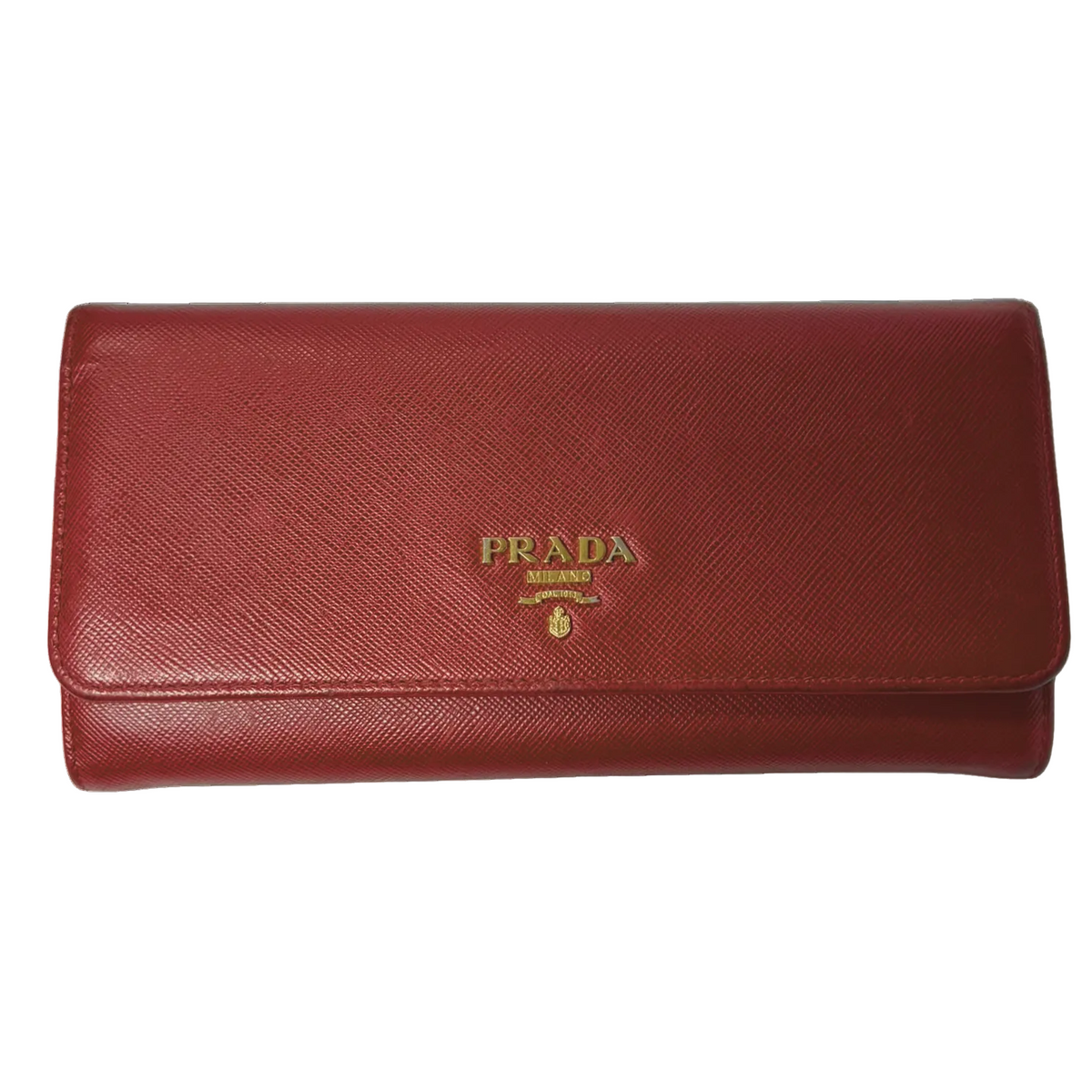 Prada 1MH132 Saffiano Leather Continental Flap Long Wallet