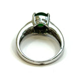 750WG Jade "A" & Diamond Ring