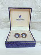Vintage Wedgwood Jasperware Sailing Ship Cufflinks