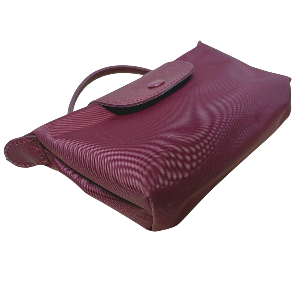 Longchamp Le Pliage One Pouch With Handle Burgundy