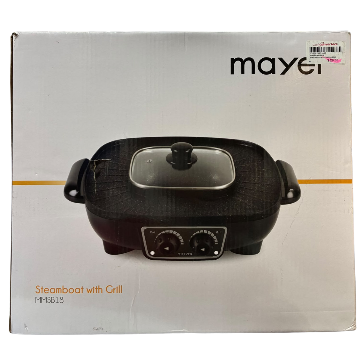 Mayer MMSB18  2in1 Multi Functional Electric Steamboat And BBQ Grill