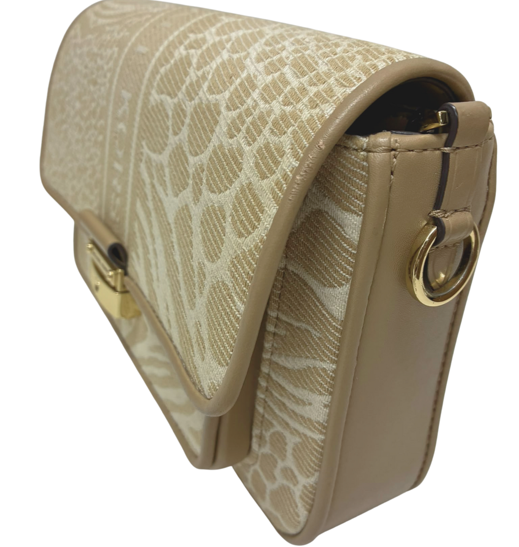 Michael Kors Bradshaw Medium Mixed Animal Jacquard Messenger Bag