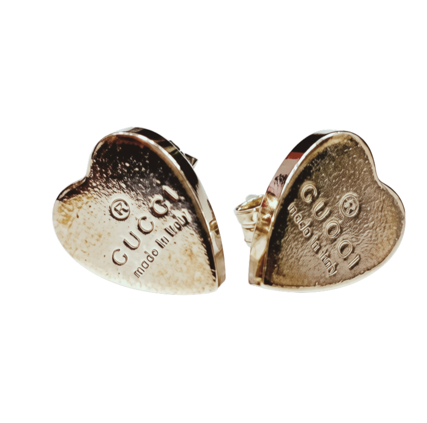 Gucci Trademark Heart Earrings SV925 3.35G