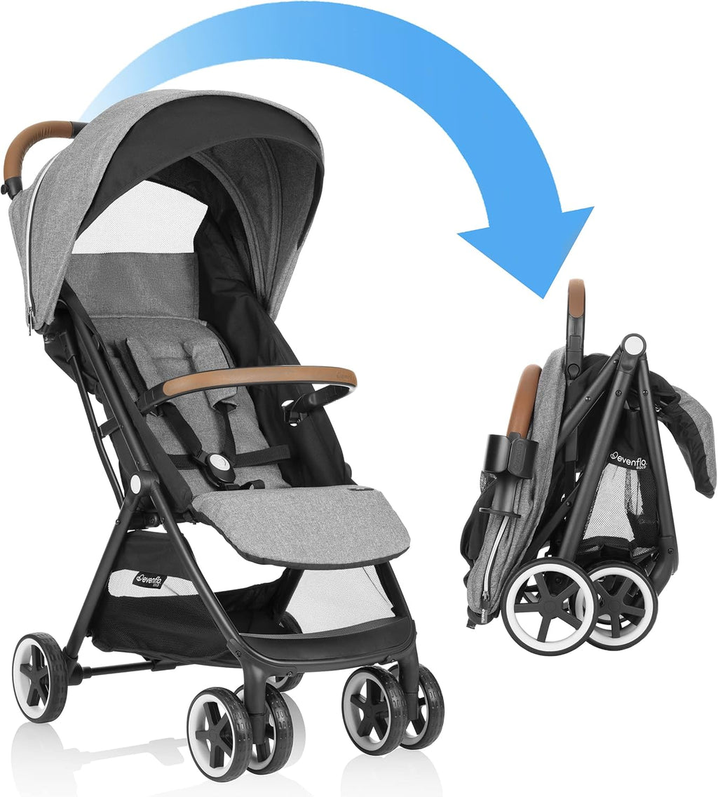 Evenflo GOLD Otto Self-Folding Stroller, Baby Carriage, Lightweight Stroller, Compact, Gravity Fold, Automatic, Fits Infant Car Seat, Baby Carriages, Light Stroller, Lightweight Travel Strollers