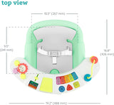Infantino Music & Lights 3-in-1 Discovery Seat and Booster - Convertible Booster, Infant Activity Seat and Feeding Seat with Electronic Piano for Sensory Exploration, for Babies and Toddlers, Mint