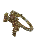 Yellow Gold Sapphire With Diamond Ring 3.7G
