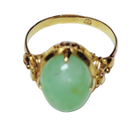 Chinese Green Jade Cabochon Ring 4.8GM