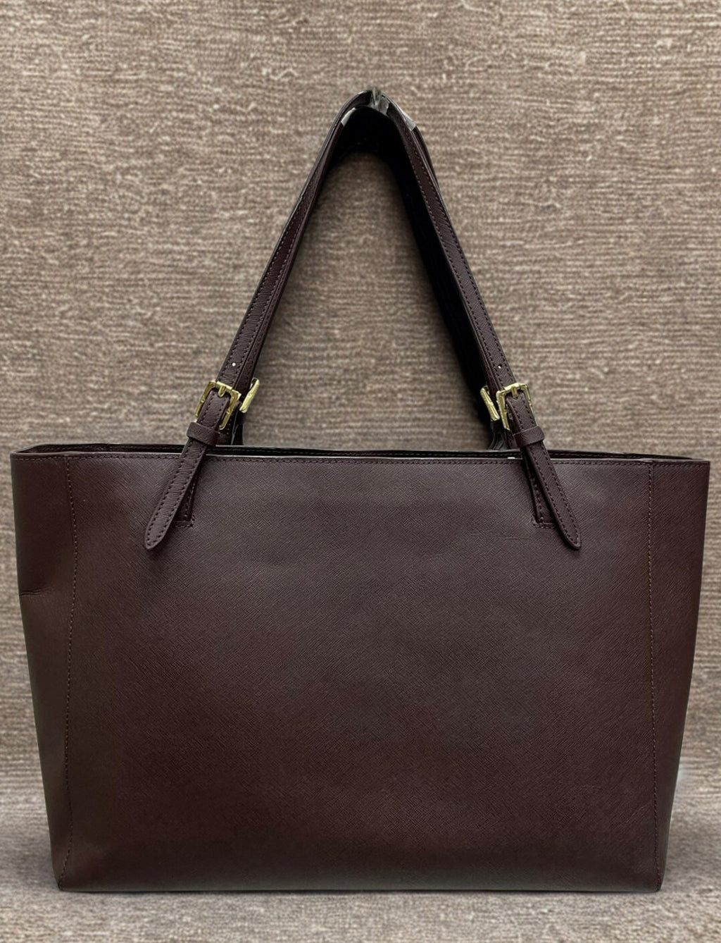 Tory Burch Leather York Buckle Tote Brown