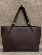 Tory Burch Leather York Buckle Tote Brown