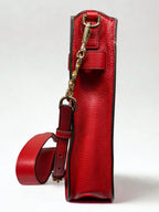 Michael Kors Hamilton Medium Leather Messenger Bag Burnt Red
