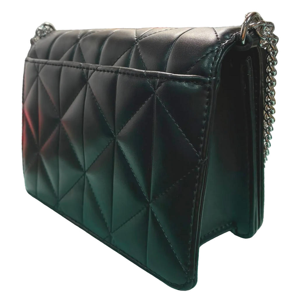 Calvin Klein Quilted Emblem Logo Mini Bag Black