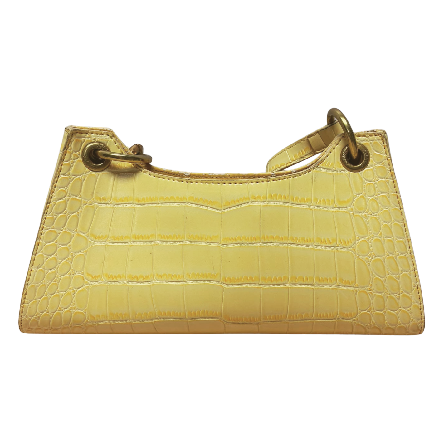 Apede Mod Yellow Croc Embossed Shoulder Bag Secondary image