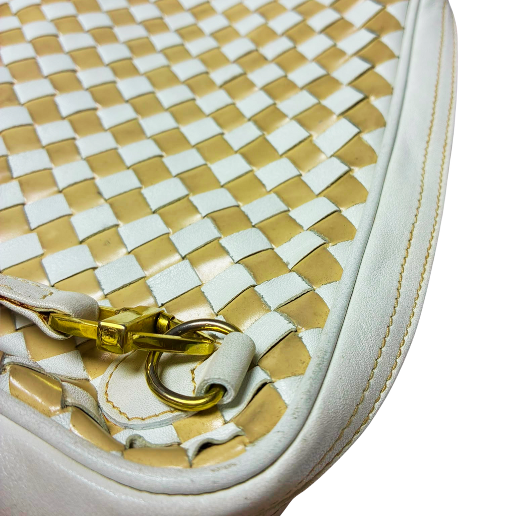 Bally Woven Checkerboard 3 Way Camera Bag Shoulder Bag
