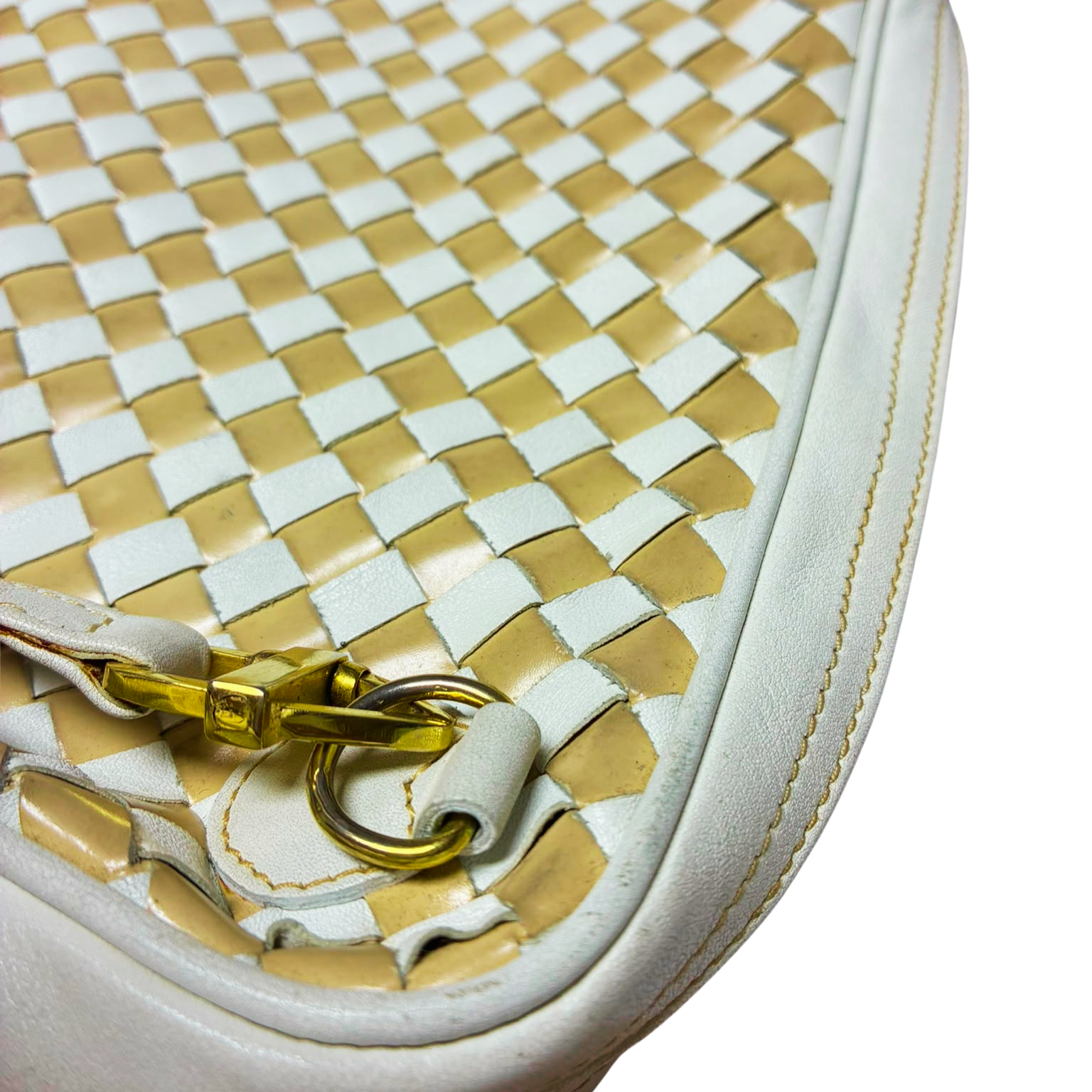 Bally Woven Checkerboard 3 Way Camera Bag Shoulder Bag
