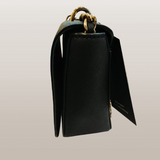 TORY BURCH SHOULDER BAG-BLACK/LTHR/LOGO/ CHAIN STRAP