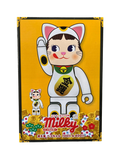 BE@RBRICK Beckoning Cat Peko-chan Milky 100% And 400%