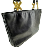 Paloma Picasso Tote Bag Black Leather