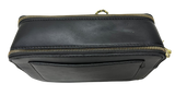 Tory Burch Fleming DoubleZip Mini Bag In Black Leather