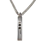 Gucci SV925 Cutout G Bar Necklace 15G 50CM