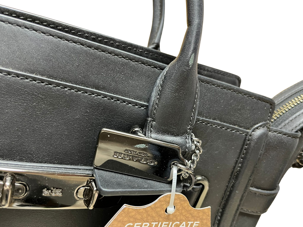 Coach Swagger 27 Black Leather Handbag