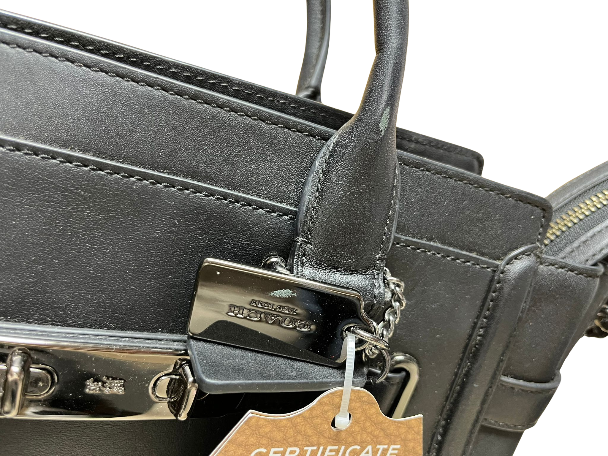 Coach Swagger 27 Black Leather Handbag