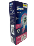 OralB Cross Action PRO 500 Edition Electric Toothbrush Pink