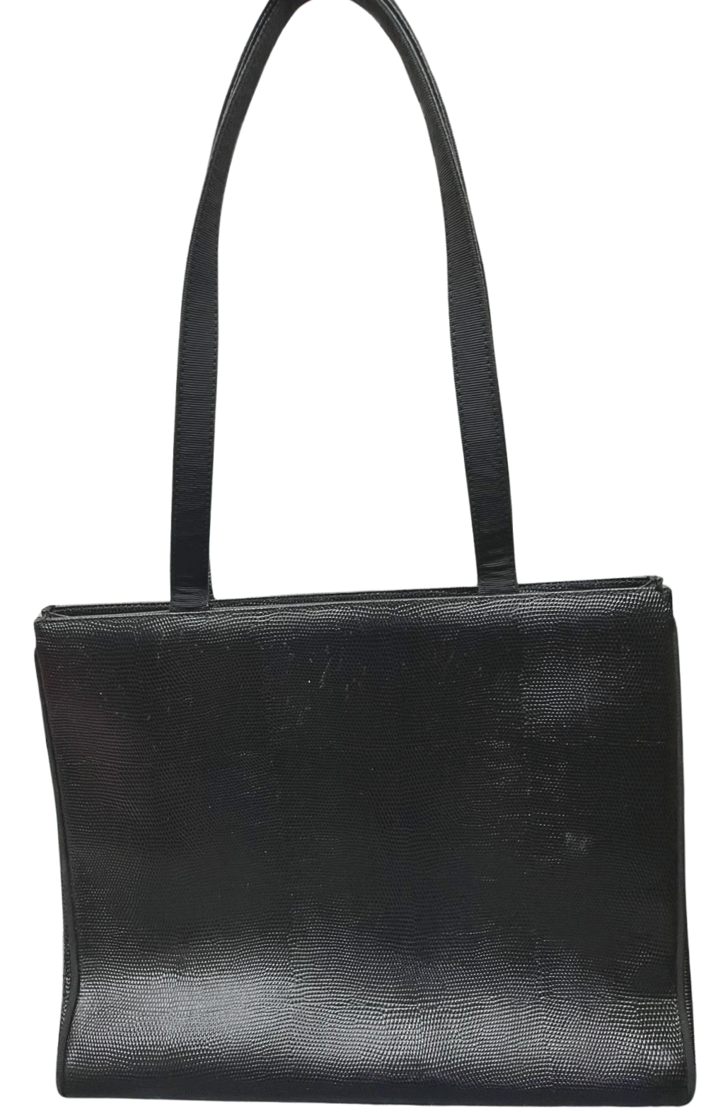 Salvatore Ferragamo Vara Bow Top Handle Tote Bag Black Leather.