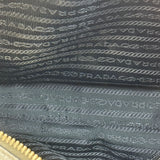 Prada Vitello Daino Double Zip Grey Leather Bag