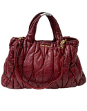 Miu Miu Matelassé Patent Leather Large Tote