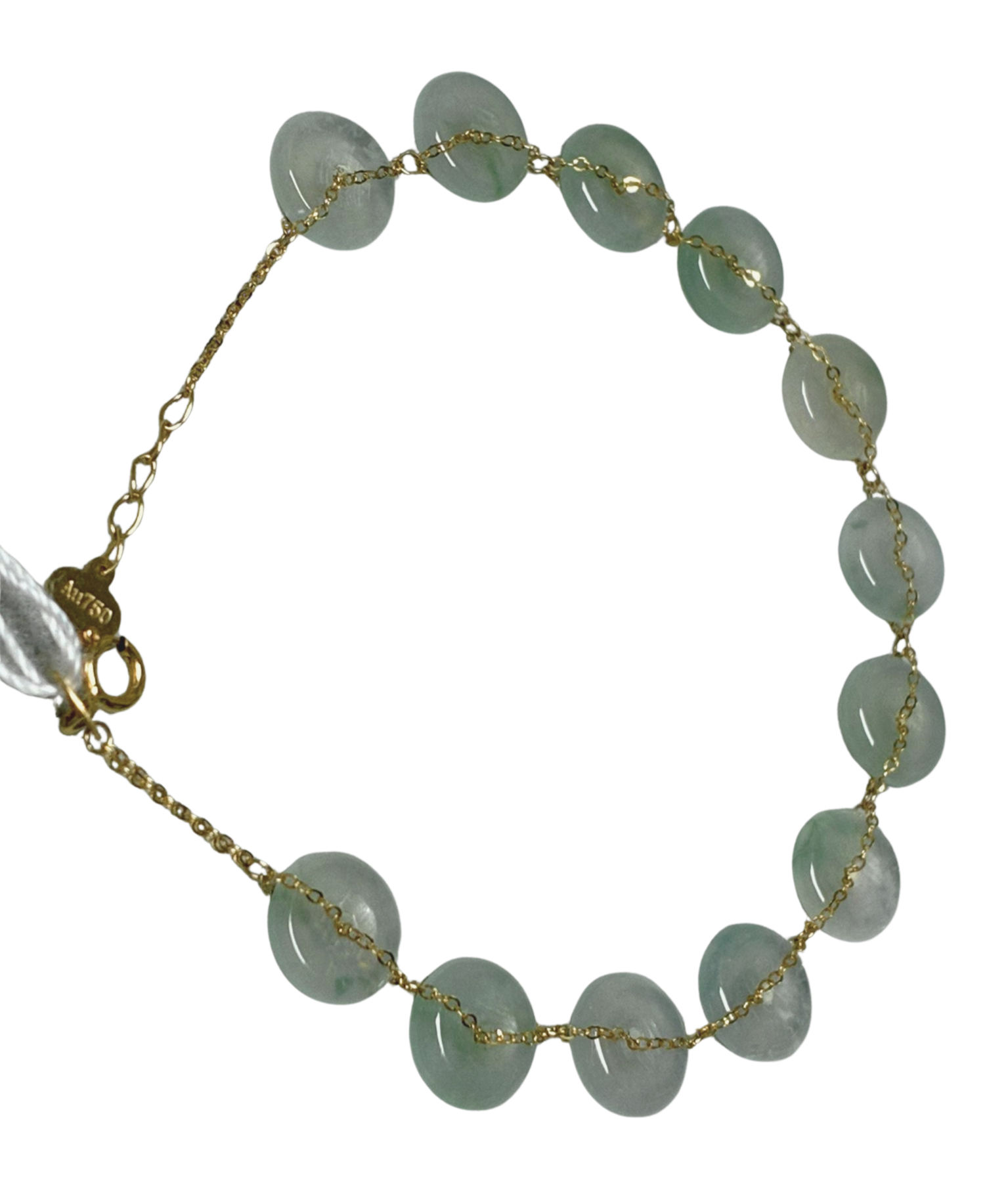 750YG Jade Coins Bracelet 5.1GM Secondary image