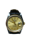 Rolex 16233 Leather Strap Champagne Dial
