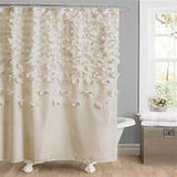 Lush Decor Lucia 72x72 Ivory Colour Shower Curtain
