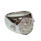 750WG Mens Diamond Ring 0.72CTS 16.4GM