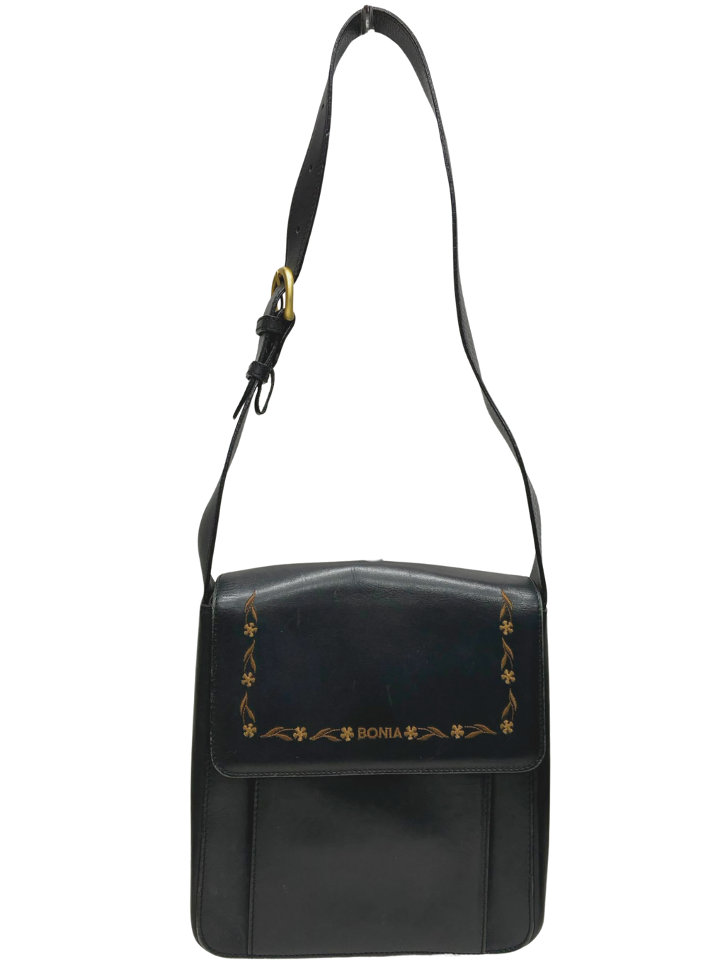 Bonia PVC Sling Bag Black