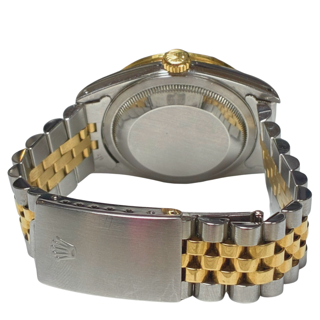 Rolex 16233 Datejust Custom Pyramid With Alternating Inset Diamonds Bezel