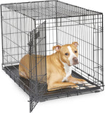 MidWest iCrate 36in Folding Metal Dog Crate With Divider Panel For Intermediate Dog Breed