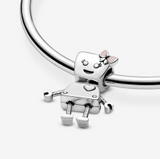 Pandora Bella Bot Charm With Pink Enamel