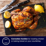 Electrolux Ultimate Taste 700 EOT5622XFG Freestanding Analog Electric Oven 56L capacity 2200W 4-in-1 toast bake grill and rotisserie AirFry 90°C 230°C temp control