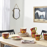 Certified International Sunset Sunflower 16 pc Dinnerware Set, Service for 4